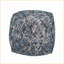 Pouf carré repose-pieds - bleu marine 16 x 16 x 16 | Bleu | Tissu
