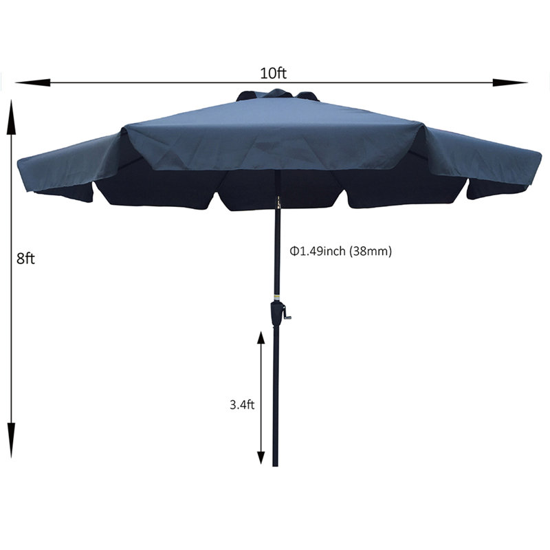Parasol de marché 10 pi Ibanez, Marine