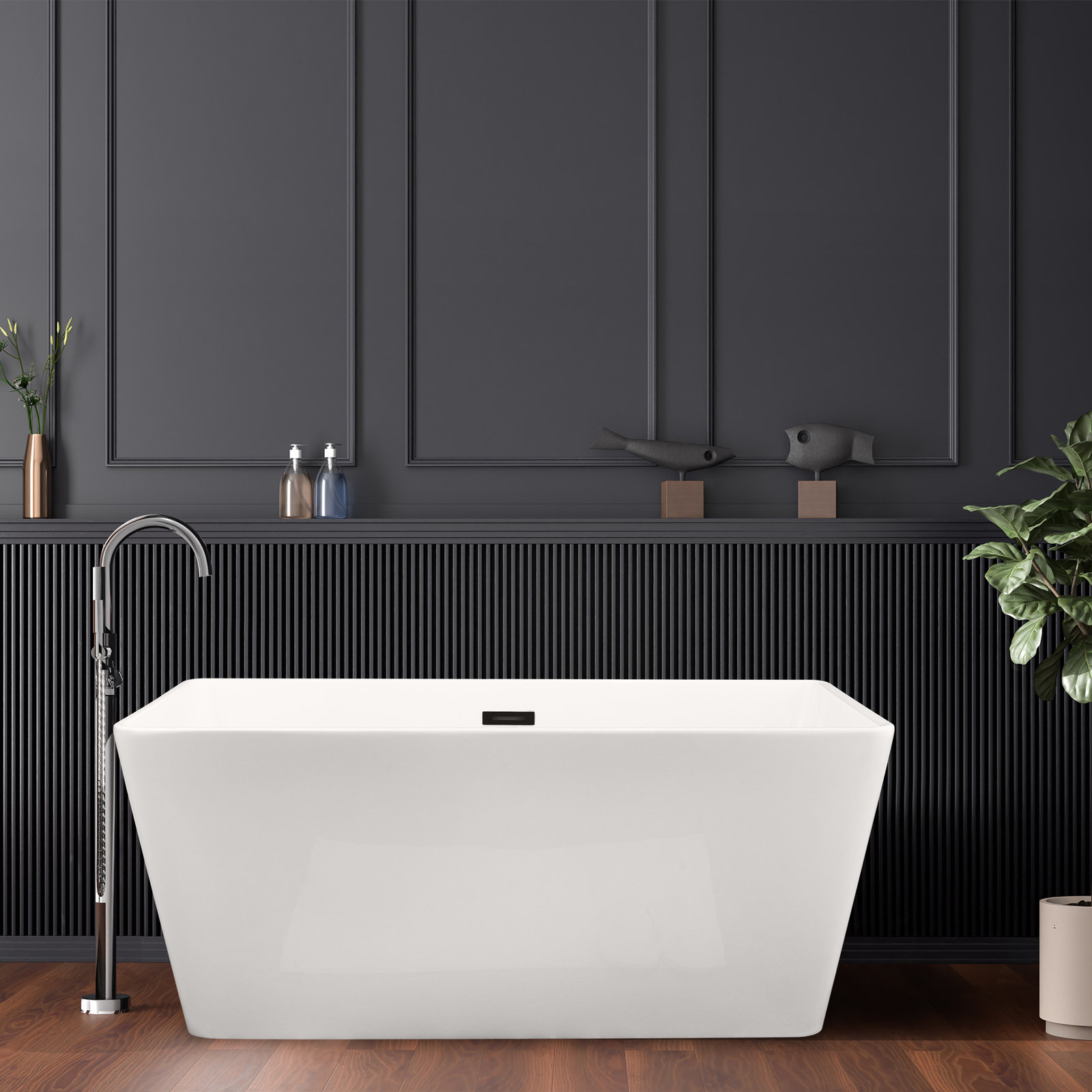 51.2'' Soaking Acrylic Bathtub