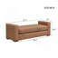 Élégant banc repose-pieds en similicuir avec accoudoirs confortables et structure stable pour une utilisation polyvalente à la maison