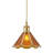 1-Dark brown round glass dimmable pendant light