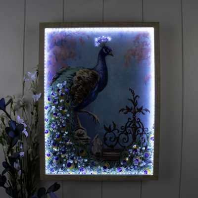 Jewel Of The Garden 12x16 Jeweled Halo Glow LED Art