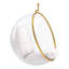 Fauteuil ballon 42 po en similicuir blanc