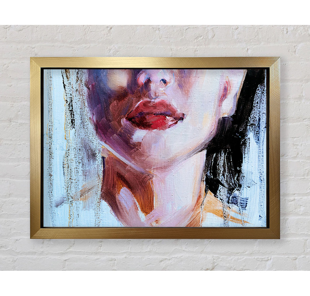 The Lips Of A Woman - Einzelne Bilderrahmen Kunstdrucke