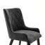 Chaises de salle à manger confortables gris anthracite, tissu rembourré, style maison moderne