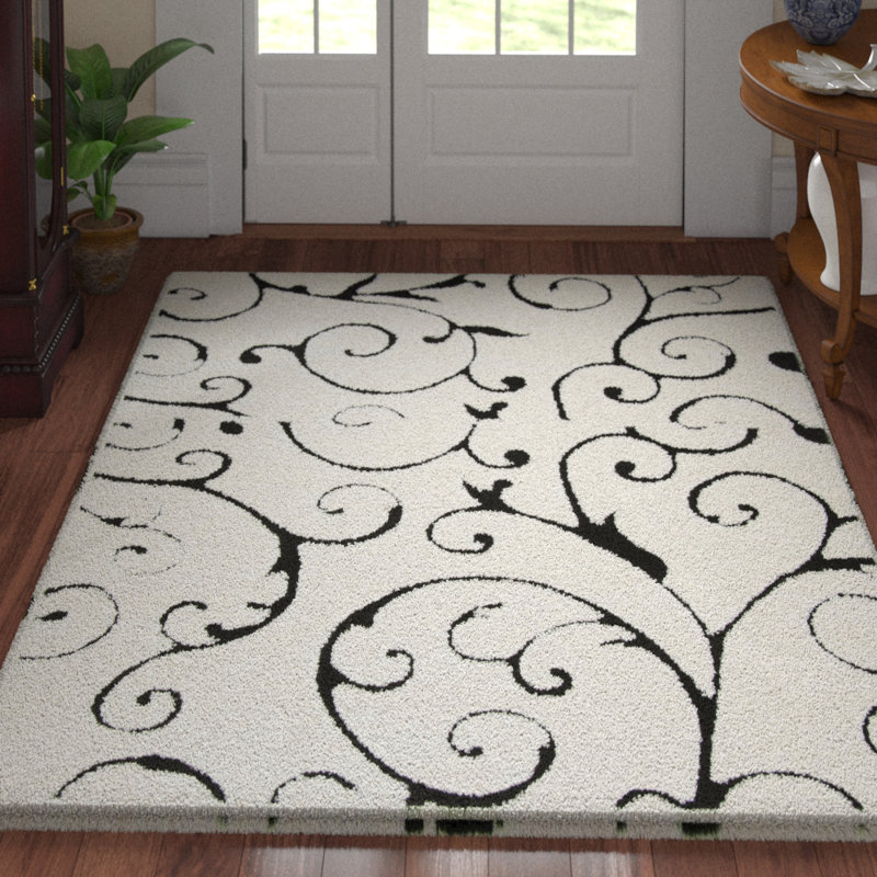 Tapis ivoire à poils longs Chanhassen, Rectangle 6 pi x 9 pi
