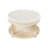 32.1'' W Round Upholstered Ottoman with Lower Storage Shelf and Tray-Friendly Top