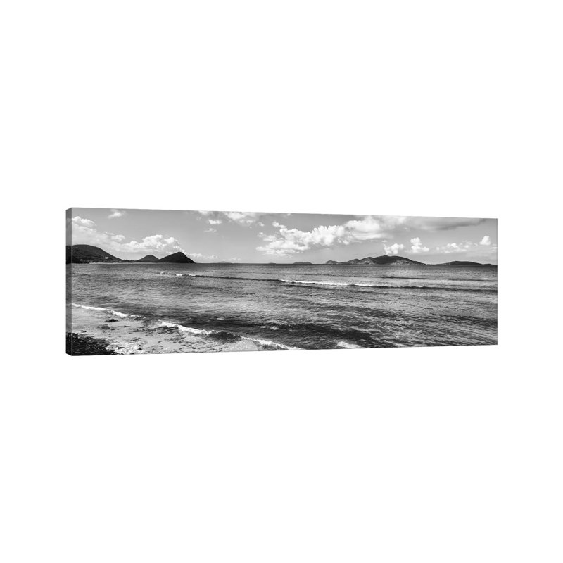 Shoreline North Side Coast And Jost Van Dyke, British Virgin Islands by Panoramic Images - Wrapped Canvas Panoramic Print