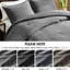 Édredon en sergé simple / simple TG 2 pièces, surdimensionné 100% coton, confort douillet, tout, élégance intemporelle, sergé de coton standard 100, confort avec Bartack, gris-120649340