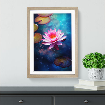 Water Lily Tachisme Art - Framed Print