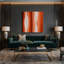 Toile abstraite sur fond rouge 11-220862596