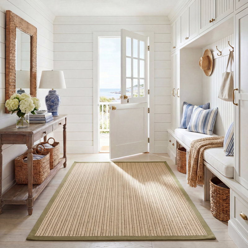 Auckland Jute/Sisal Natural Area Rug, Rectangle 4' x 6'