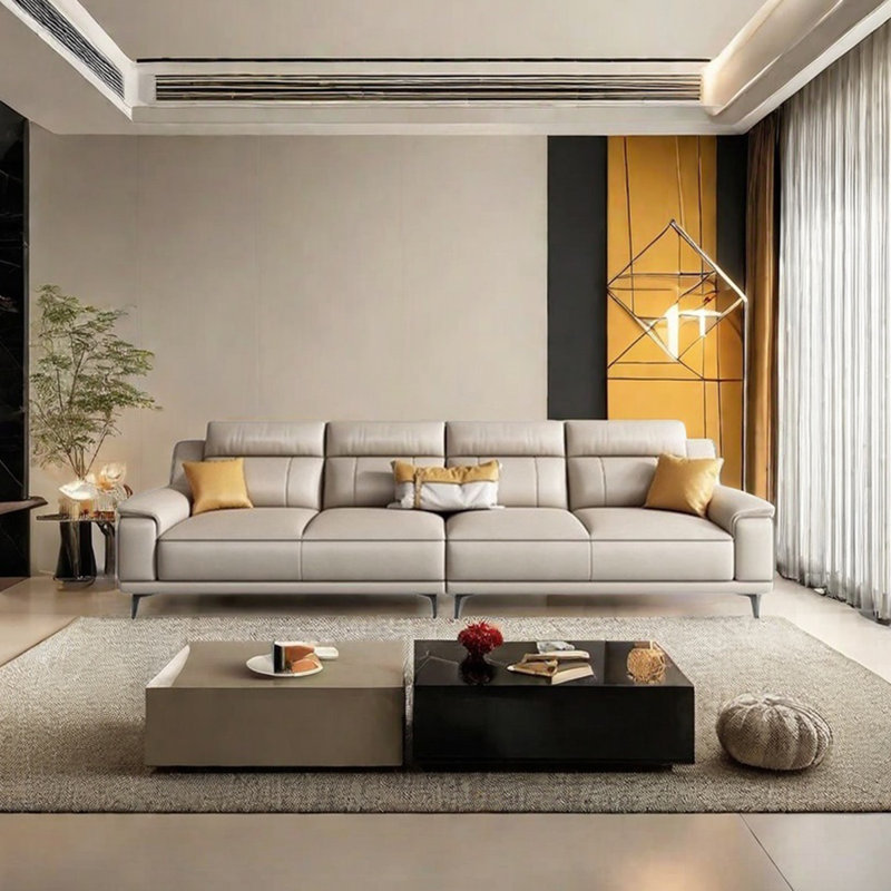 Canapé moderne, simple et décontracté, 3, H 35,43 po x l 122,04 po x P 36,22 po