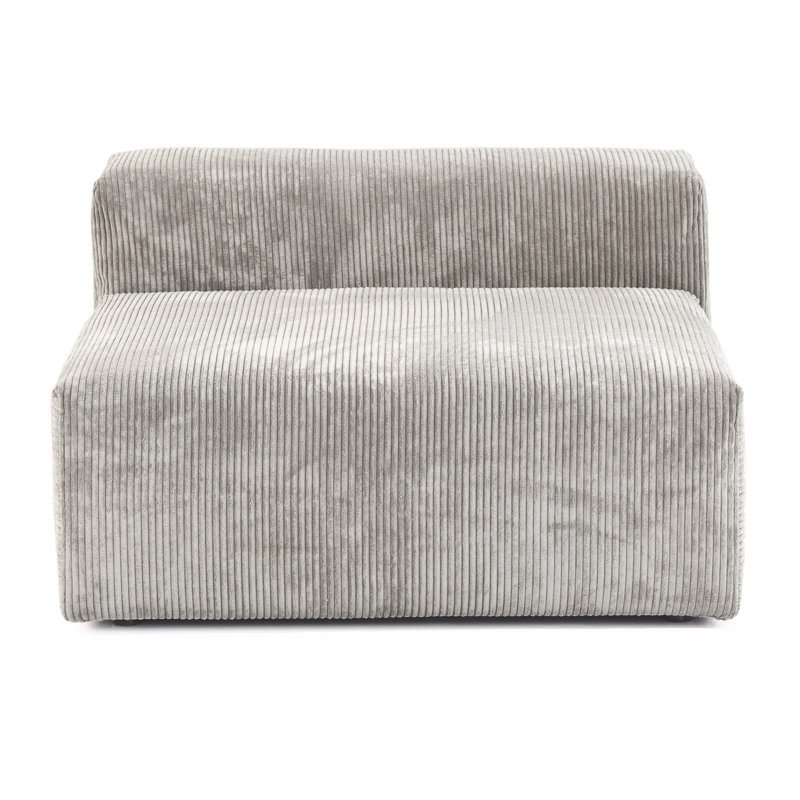Nikodemos Upholstered Slipper Chair with Accent Pillow, Gray