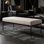 Banc rembourré en coton Ethyn