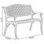 Banc de jardin en métal Nesma