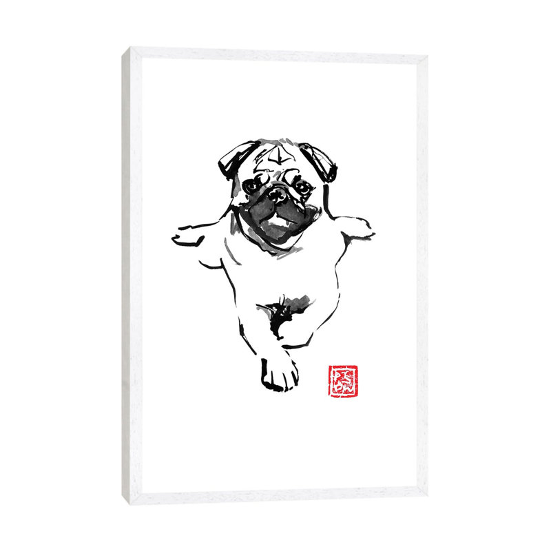 Carlin by Péchane - Print on Canvas, 66.04 cm H x 45.72 cm W, White Framed