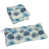 Blanc / bleu / floral gardénia