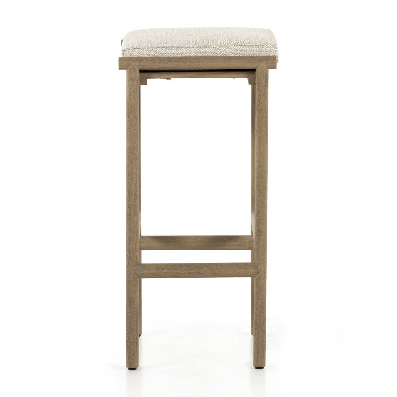 KYLA Outdoor Teak Bar Stool, Bar Stool (30.47” Seat Height)
