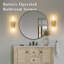 Ensemble de 2 appliques murales dorées à piles avec télécommande, 12 000 mAh rechargeables, lampes murales à intensité variable sans fil pour chambre à coucher, salon, salle de bain, couloir, entrée, escalier-589632575-591022045