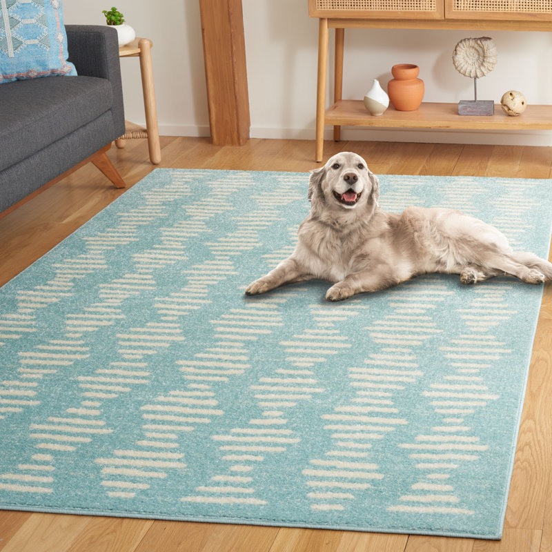 Kaled Tulum Performance Abstract Rug, Rectangle 5'5" x 7'7"