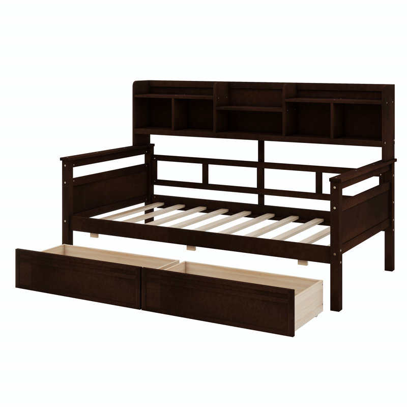 Alamgir Solid Wood Daybed, Twin, Espresso
