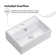 Rectangular Wall-mount Install Or On Countertop Bathroom Sink 17.72 In. With Single Faucet Hole In White