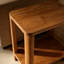 Table de bout en bois massif, table d'appoint à 2 niveaux avec rangement, table de chevet rectangulaire pour chambre à coucher, salon