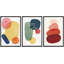Abstrait aux couleurs vives, "Boho Bold Bright Circle Art", images murales géométriques colorées et modernes, impression sur toile encadrée, 3 pièces, art mural "16" x 24 "x 3 pièces, 24" x 36 "x 3 pièces-94434181-119461105-94434182