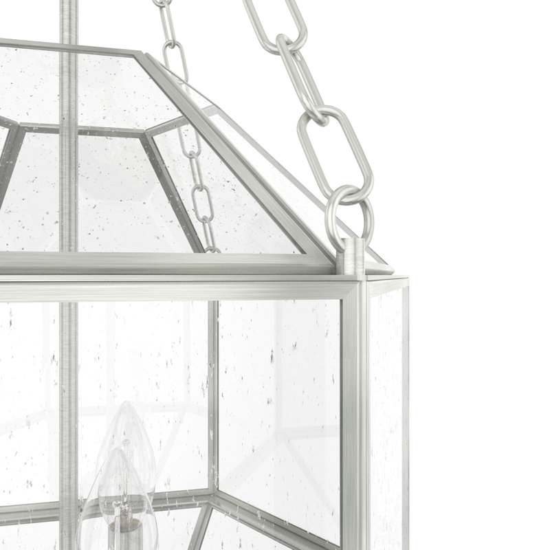 Indria 3 - Light Geometric Pendant, Brushed Nickel, Medium