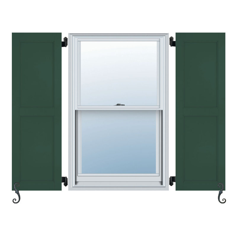 Ensemble de deux panneaux plats Atlantic, Vert forêt, 15 po, 75 po