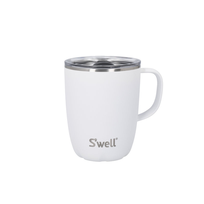 S'well 350ml Vacuum Insulated Stainless Steel Travel Mug, White