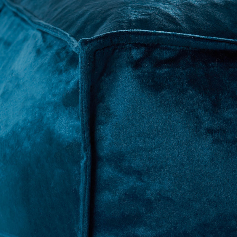 Mariya Velvet Pouf, Cobalt