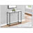 Narrow White Marble Look Laminate Console Table With Metal Frame, Perfect For Entryways And Small Spaces