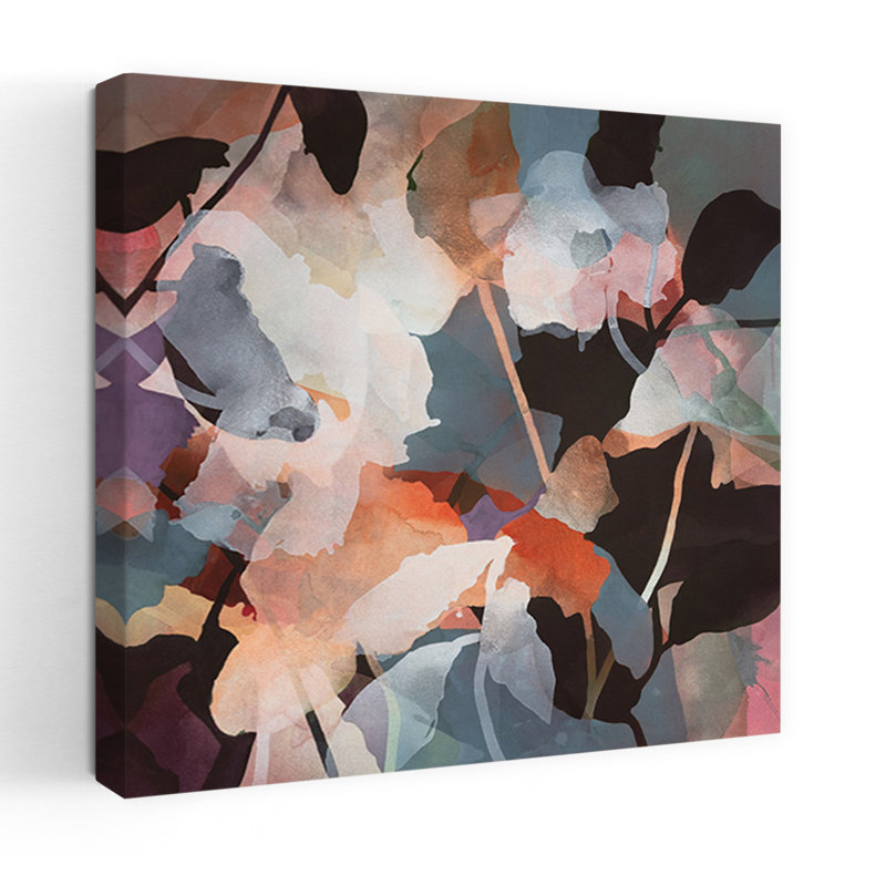 Art mural abstrait contemporain Moody, H 24 po x l 24 po