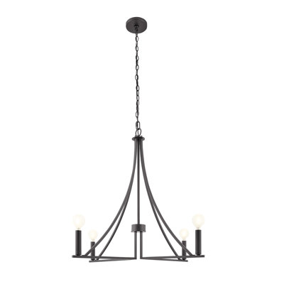 Lustre 4 lumières Meridian en noir mat