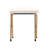 Folding Upholstered Double Saucer Chair with a Steel Frame and 2 Folding Ottomans-545271338
