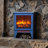 17 inch Freestanding Electric Fireplace Stove heater with 3D Flame effect,Classic Blue-1900952268