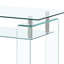Table basse rectangulaire en verre transparent