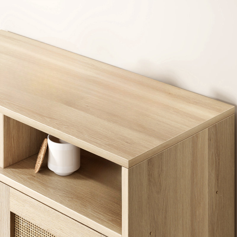 Solid Wood Rectangle Accent Cabinet