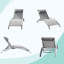 Ensemble de 3 chaises longues d'extérieur en métal avec table Yunis-1757274470