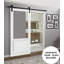 Porte de grange en bois transparent avec quincaillerie d'installation Lucia-92265775-92265776
