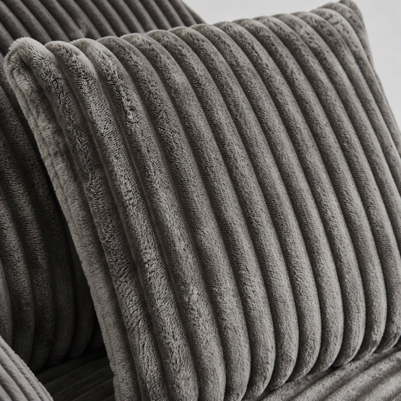 Upholstered 45.87 " Fabric Sofa, Brown Fabric, Brown