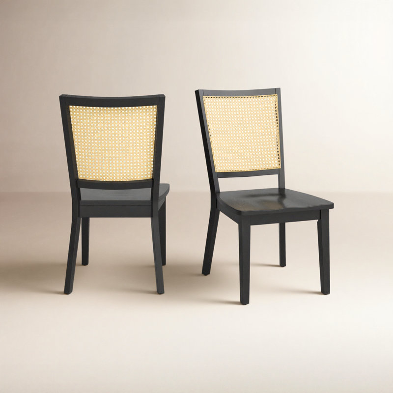 Chaise d'appoint Karlie, Noir/naturel