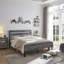 Lit plateforme avec tête de lit et pied de lit en bois Marquisha, avec rangement sous le lit-272310431-272310429