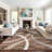 Devonshire Abstract Brown/Gray/Cream Area Rug-1004603876