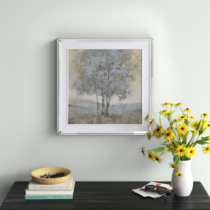 «Soft Sentinel I», reproduction d'art, H 23 po x l 23 po, Impression encadrée, Argent argent