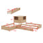 L-Shaped Combination Bed With Trundle And Drawer,3-In-1 Low Corner Platform Bed Linked-1058197000