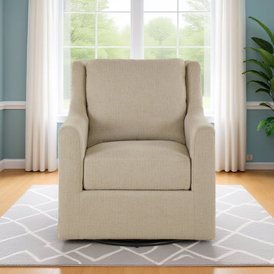 Neldon Nailhead Slope Arm Swivel Chair