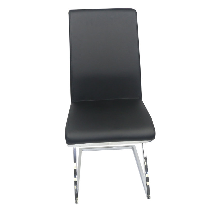 Chaise parsons rembourrée Hussain, Noir
